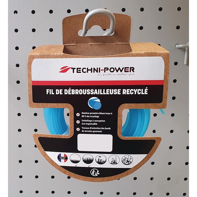 FIL de Debroussailleuse Rond Recycle Ø 2 MM / 15 M Techni-power référence fournisseur 20332002